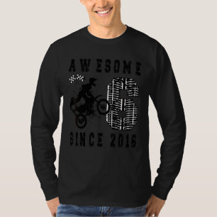 Kids 6th Birthday Party Motocross Dirt Bike Boy Bo T-Shirt