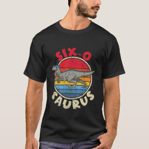Kids 6Th Birthday Six O Saurus I Velociraptor I Fa T-Shirt