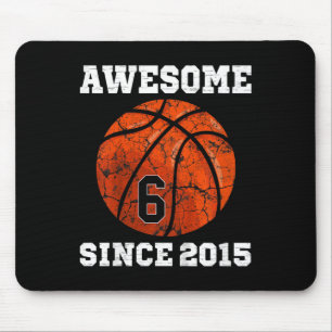 Kids 6th Birthday Sketll Lover Gift 6 Years Old Vi Mouse Pad