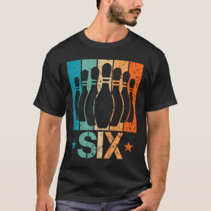 Kids 6th Bowling Birthday 6 Year Old Birthday Bowl T-Shirt
