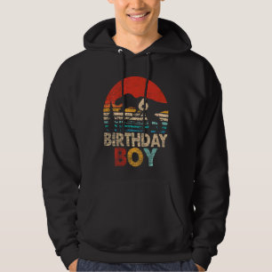 Kids 6th Dinosaur Birthday Boy Rex 6 Year Old Birt Hoodie