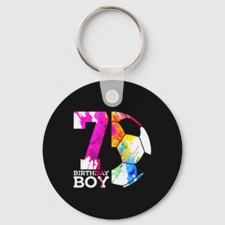 Kids 7 Birthday Boy Soccer 7th Birthday  Key Ring