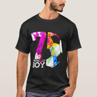 Kids 7 Birthday Boy Soccer 7th Birthday  T-Shirt
