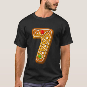 Kids 7 Cutest Capital Christmas Cookie Alphabet N T-Shirt