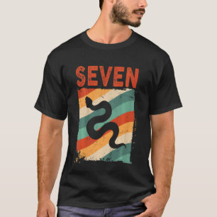Kids 7 Year Old  7th Birthday Snake Reptile Boys G T-Shirt
