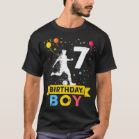 Kids 7 Year Old Birthday Boy Soccer 7th Birthday B