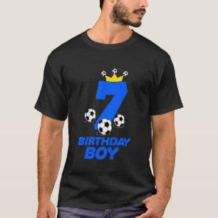 Kids 7 Year Old Birthday  Soccer 7th Bday Sport Pl T-Shirt
