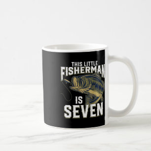 Kids 7 Year Old Fishing Birthday Party Fisherman 7 Coffee Mug