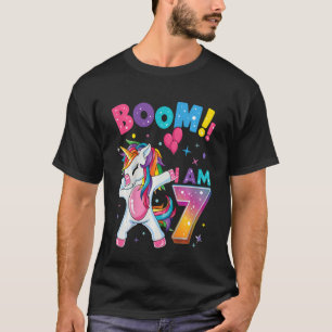 Kids 7 Year Old Girls Teens Dabbing Unicorn 7th B T-Shirt