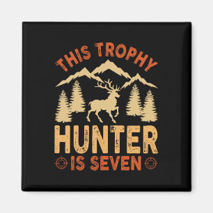 Kids 7 Year Old Hunting Birthday Party Duck Deer H Magnet