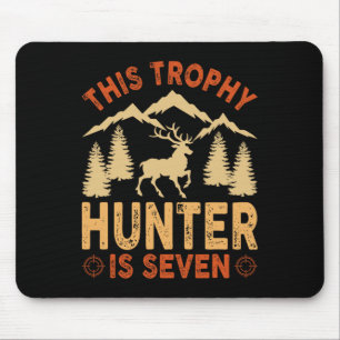 Kids 7 Year Old Hunting Birthday Party Duck Deer H Mouse Pad
