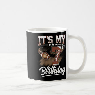 Kids 7 Year Old It's My 7th Birthday Football Them Coffee Mug