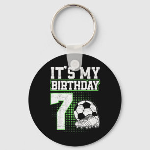 Kids 7 Year Old Soccer Boy Its My 7th Birthday Soc Key Ring