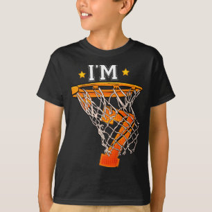 Kids 7th birthday basketball 7 boy girl 6th b t T-Shirt