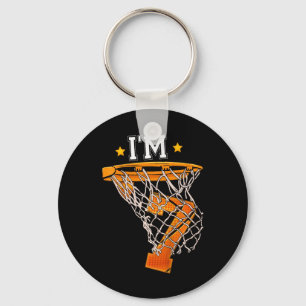 Kids 7th Birthday Basketball  I'm 7 Boy Girl 6th B Key Ring