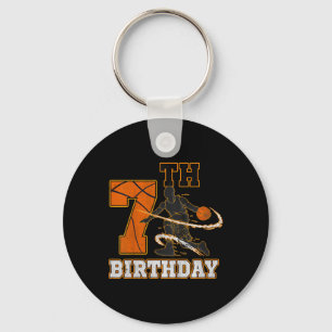 Kids 7th Birthday Basketball Kids Boys Men Sport Key Ring