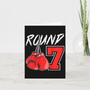 Kids 7th Birthday Boxing Boy 7 Year Old Boxer Bday Card