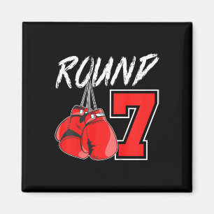 Kids 7th Birthday Boxing Boy 7 Year Old Boxer Bday Magnet