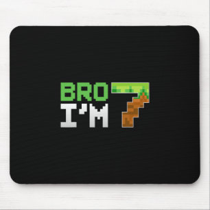 Kids 7th Birthday Boy Bro I’m 7 Year Old Gamer Pix Mouse Pad