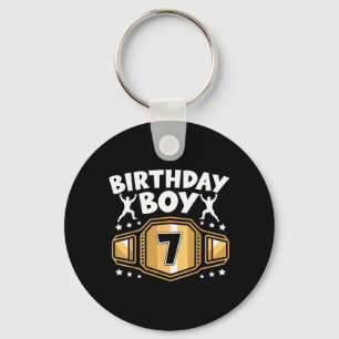 Kids 7th Birthday Boy Wrestling 7 Year Old Key Ring