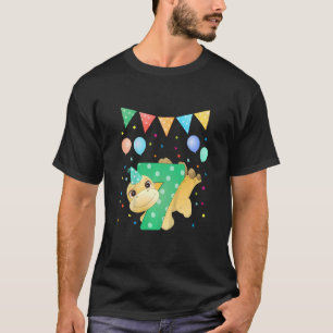 Kids 7th Birthday Dinosaur Dino With Number Seven T-Shirt