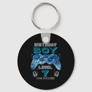 Kids 7th Birthday Gamer Level 7 Unlocked Video Gam Key Ring