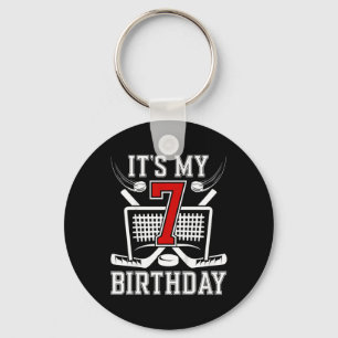 Kids 7th Birthday Ice Hockey Boy 7 Year Old Ice Ho Key Ring