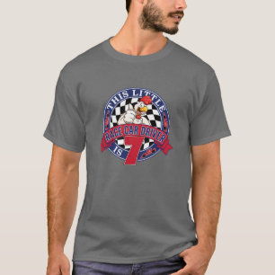 Kids 7Th Birthday Race Car This Little Race Car Dr T-Shirt