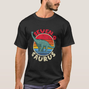 Kids 7Th Birthday Seven O Saurus Brachiosaurus I F T-Shirt