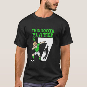Kids 7th Birthday Soccer  7 Year Old Soccer Player T-Shirt