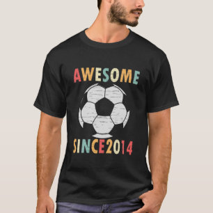 Kids 7Th Birthday Soccer Lover Gift 7 Years Old Vi T-Shirt