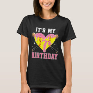 Kids 7th Softll Birthday Party 7 Year Old Softll P T-Shirt