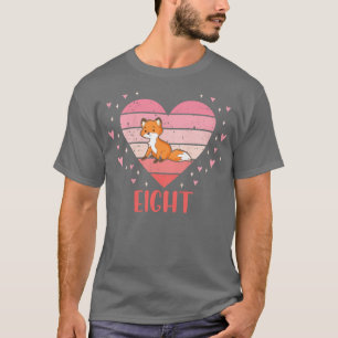 Kids 8 Year Old Cute Fo Birthday Girl 8th Bday525 T-Shirt