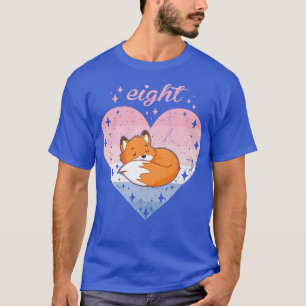 Kids 8 Year Old Cute Fo Birthday Girl 8th Bday Pre T-Shirt