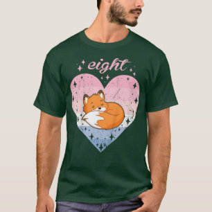 Kids 8 Year Old Cute Fo Birthday Girl 8th Bday T-Shirt