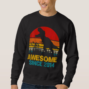 Kids 8 Year Old Dinosaur Awesome Since 2014 8th Bi Sweatshirt