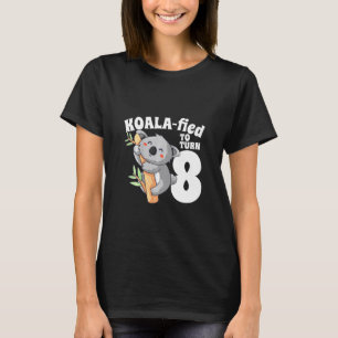 Kids 8 Year Old Koala Birthday Koalafied Girl 8th T-Shirt