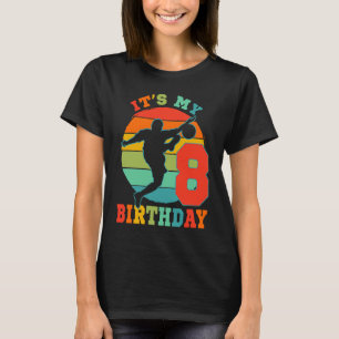 Kids 8 Year Old Soccer It's My Birthday Party Them T-Shirt