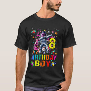 Kids 8 Years Old Boy Astronaut 8th Birthday Boy Sp T-Shirt