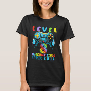Kids 8th Birthday 8 Year Old Awesome Since April 2 T-Shirt