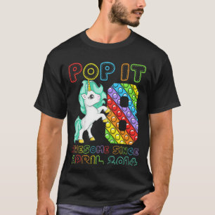 Kids 8th Birthday 8 Year Old Awesome Since April 2 T-Shirt