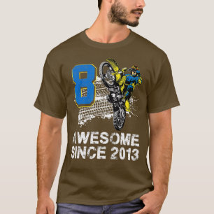 Kids 8th Birthday 8 Year Old Dirt Bike Boy Party T-Shirt