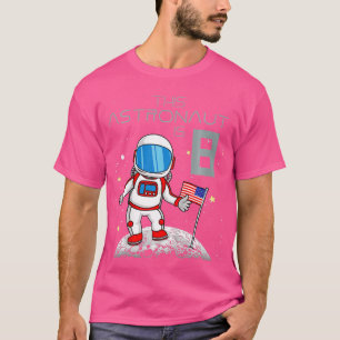 Kids 8th Birthday Astronaut  Boys Gift 8 Year Old  T-Shirt