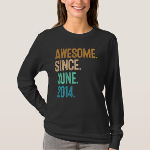 Kids 8th birthday Awesome since June 2014 T-Shirt