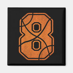 Kids 8th Birthday Basketball Boys Kids  Magnet