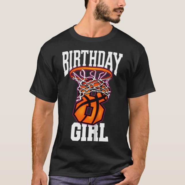 Kids 8Th Birthday  Basketball Shirt For Girl  8 Ye (Front)