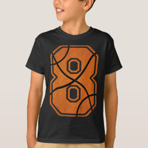 Kids 8th Birthday Bysketbyll Boys Kids T-Shirt