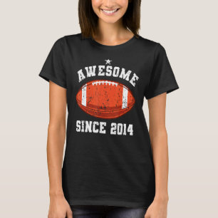 Kids 8th Birthday Football Player 8 Year Old Footb T-Shirt