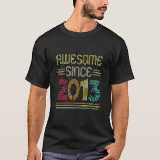 Kids 8Th Birthday Gift Awesome Since 2013 8 Years T-Shirt