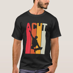 Kids 8Th Birthday Gift Boys Kids Skater Skateboard T-Shirt